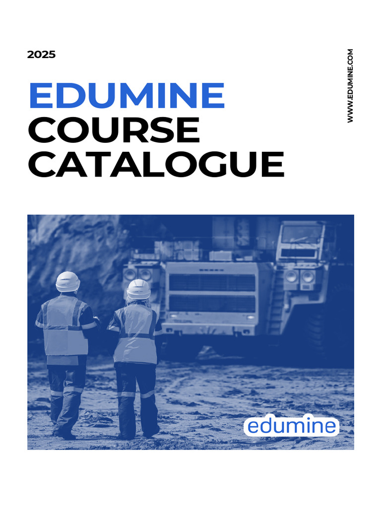 Edumine Mining Course Catalogue 2025 | PDF | Mining | Metallurgy