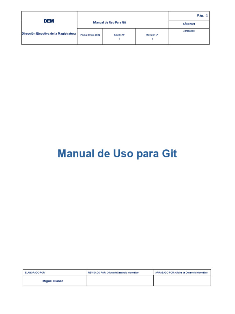 01 Manual de uso de GIT | PDF | Control de versiones | Informática