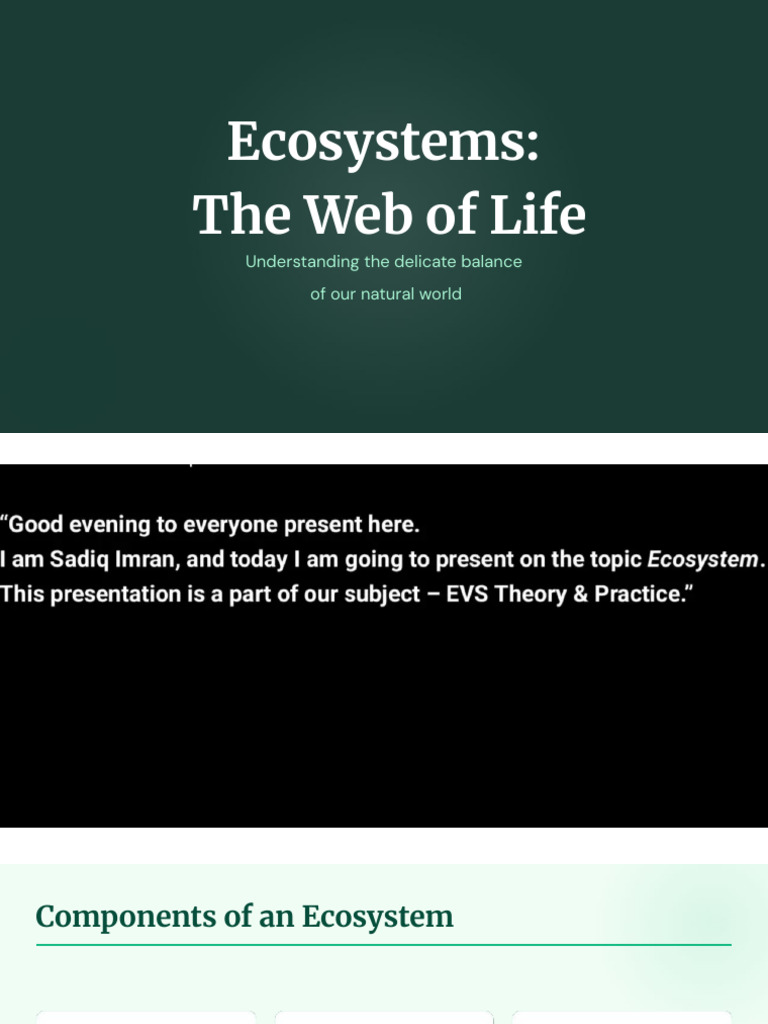 Ecosystems The Web of Life | PDF | Ecosystem | Natural Environment
