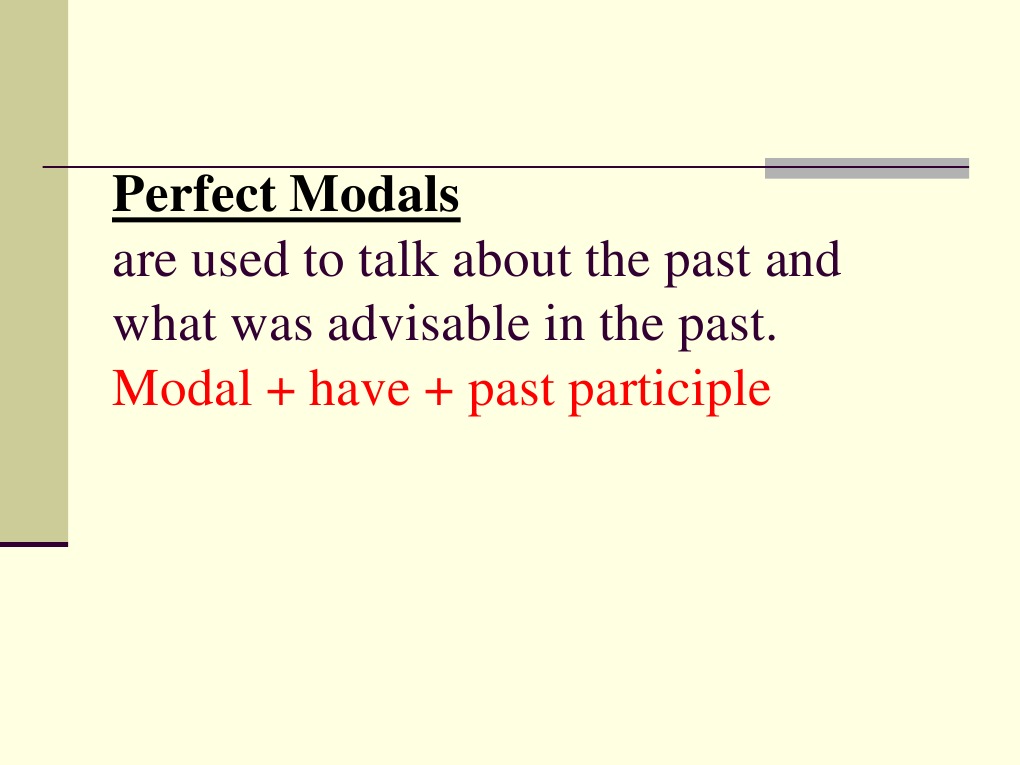 Understanding Perfect Modals in English | PDF