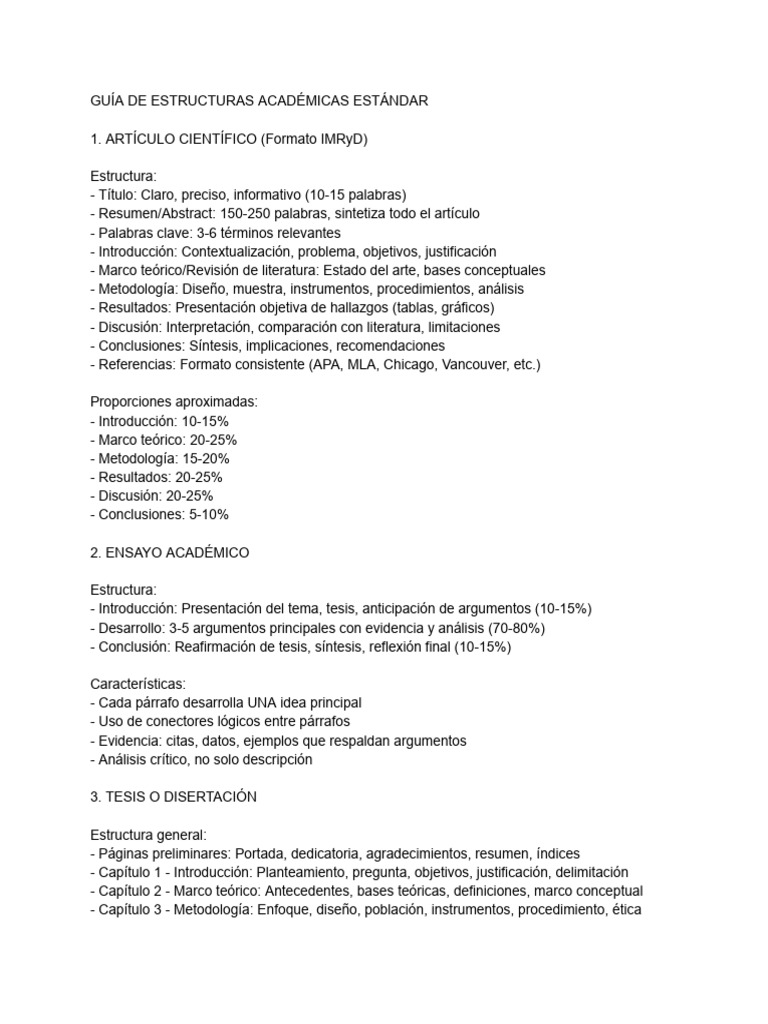 Estructuras Académicas Estándar | PDF | Teoría | Publicación Académica