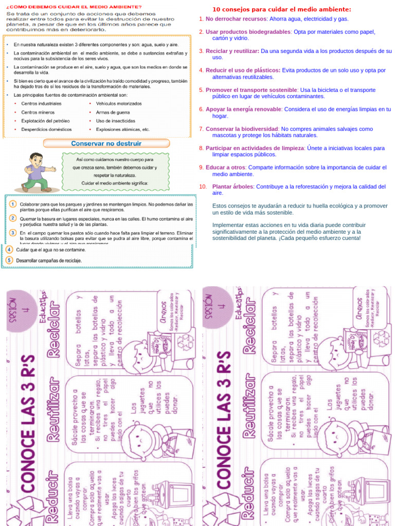 10 Consejos para Cuidar el Medio Ambiente | PDF
