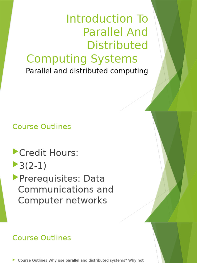 Introduction To Parallel & Distributed Compyting | PDF | Parallel ...