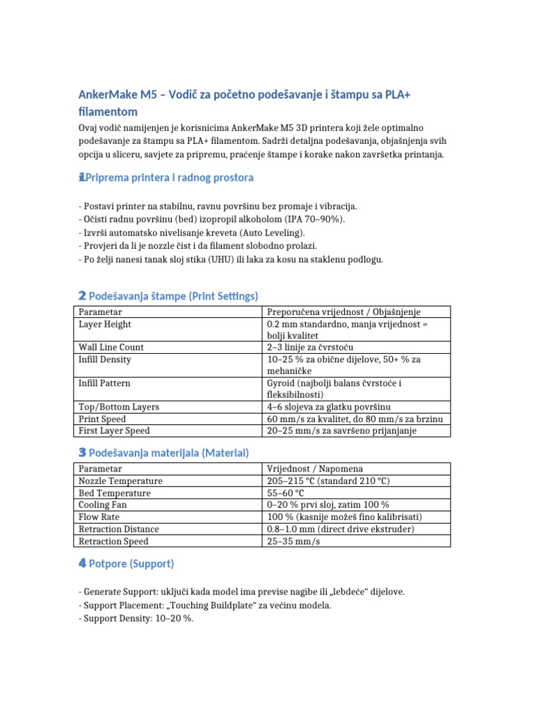 AnkerMake M5 PLAplus Vodic | PDF