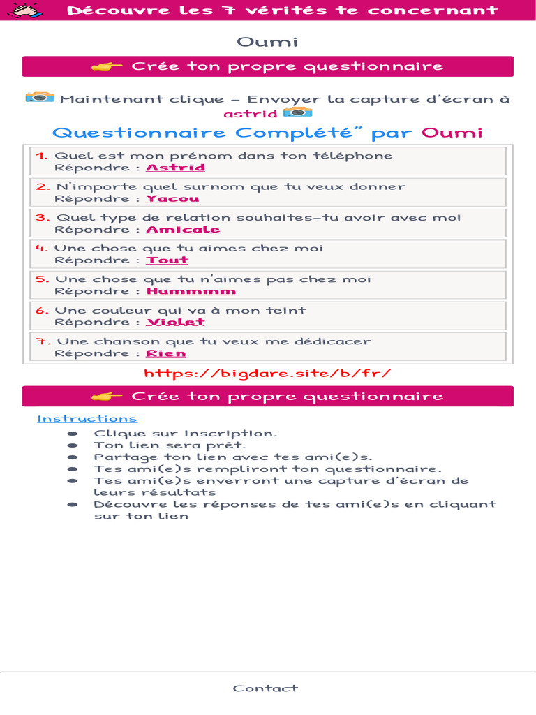 Créez votre questionnaire personnalisé | PDF
