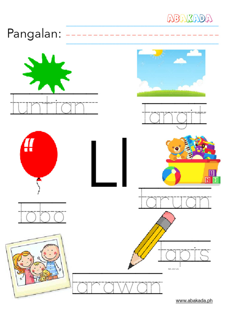 Abakada: Filipino Vocabulary List | PDF