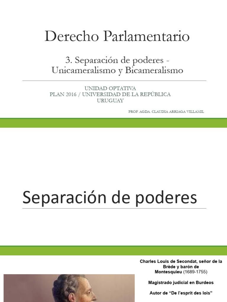Separación de Poderes y Estructuras Parlamentarias | PDF | Gobernancia ...