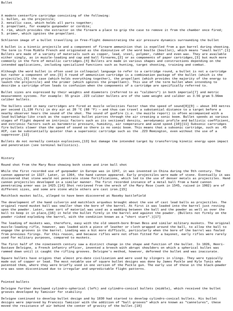 Understanding Bullet Components and History | PDF | Bullet | Cartridge ...
