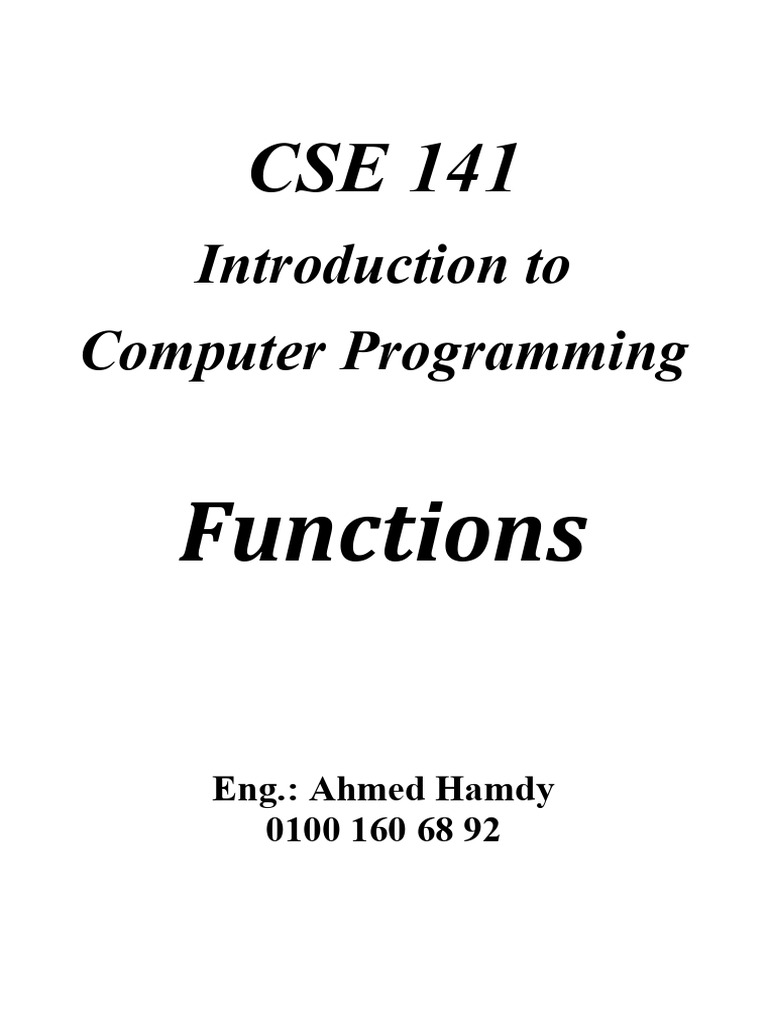Functions C++ | PDF