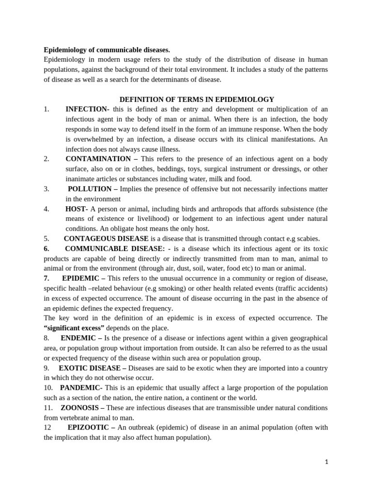 Communicable Diseases Epidemiology Guide | PDF | Infection | Infant ...