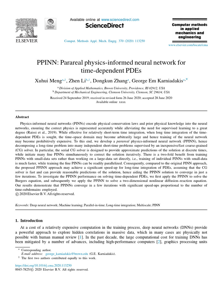PPINN: Fast Neural Network for PDEs | PDF | Partial Differential ...
