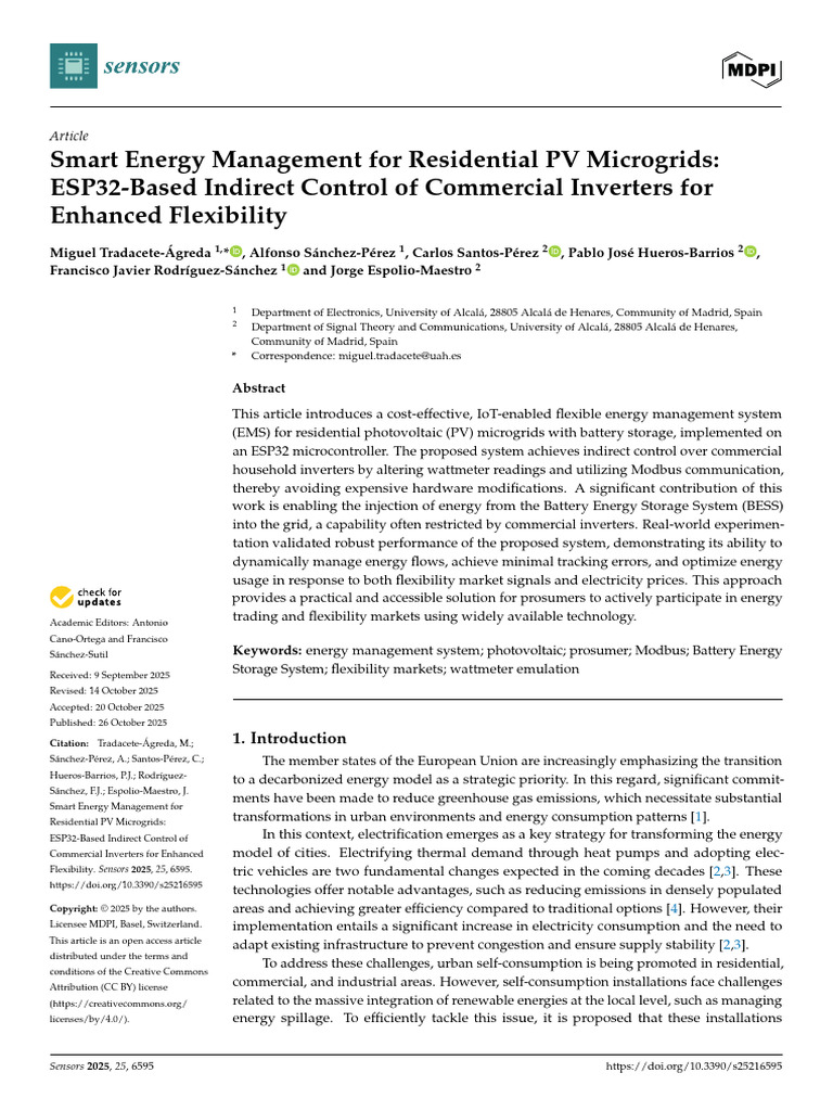 Smart Energy Management for PV Microgrids | PDF | Distributed ...