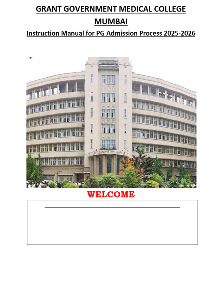 PG Admission Brochure 2025 26 | PDF | Medical Education | Higher Education