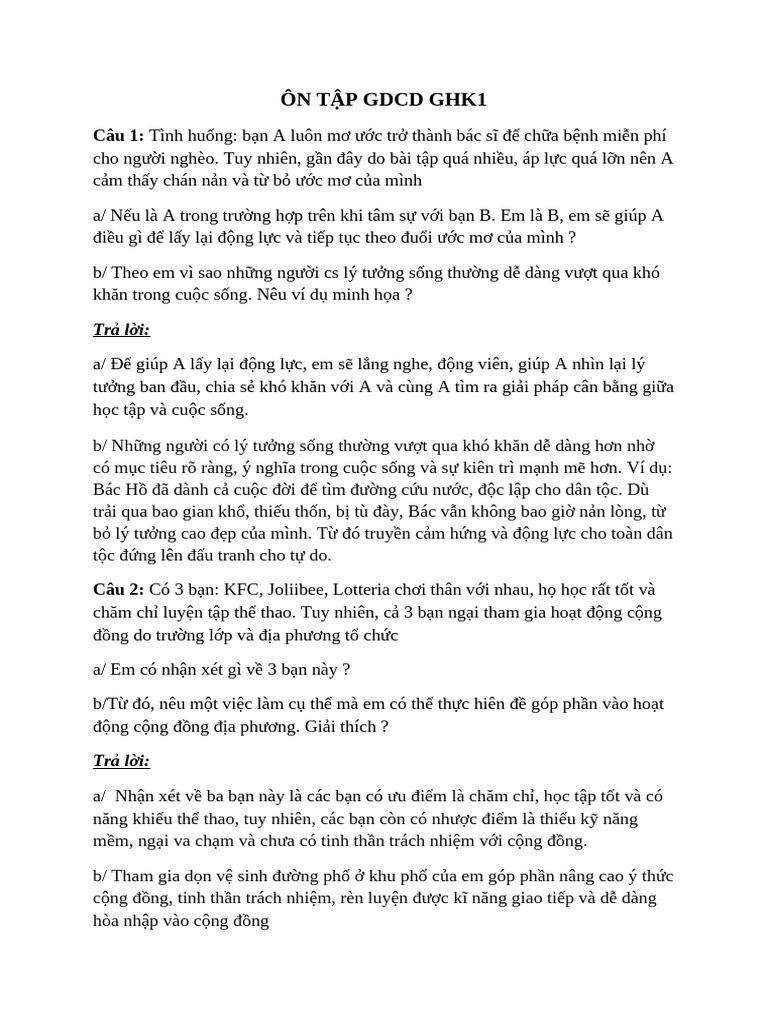 Ôn GDCD | PDF