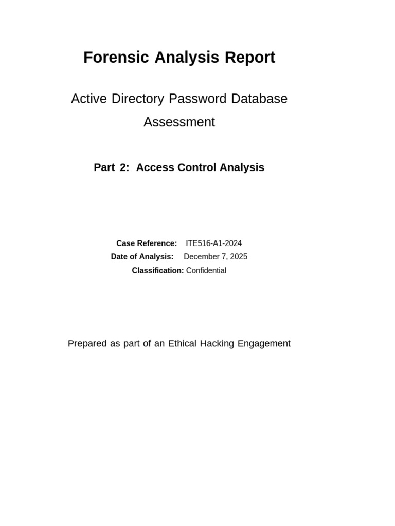Forensic Analysis Report | PDF | Password | Security