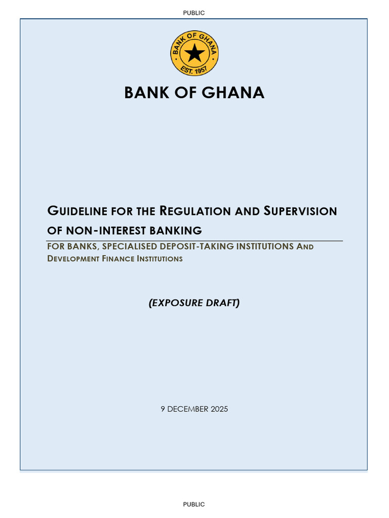 Non-Interest Banking Guidelines Ghana | PDF | Islamic Banking And ...