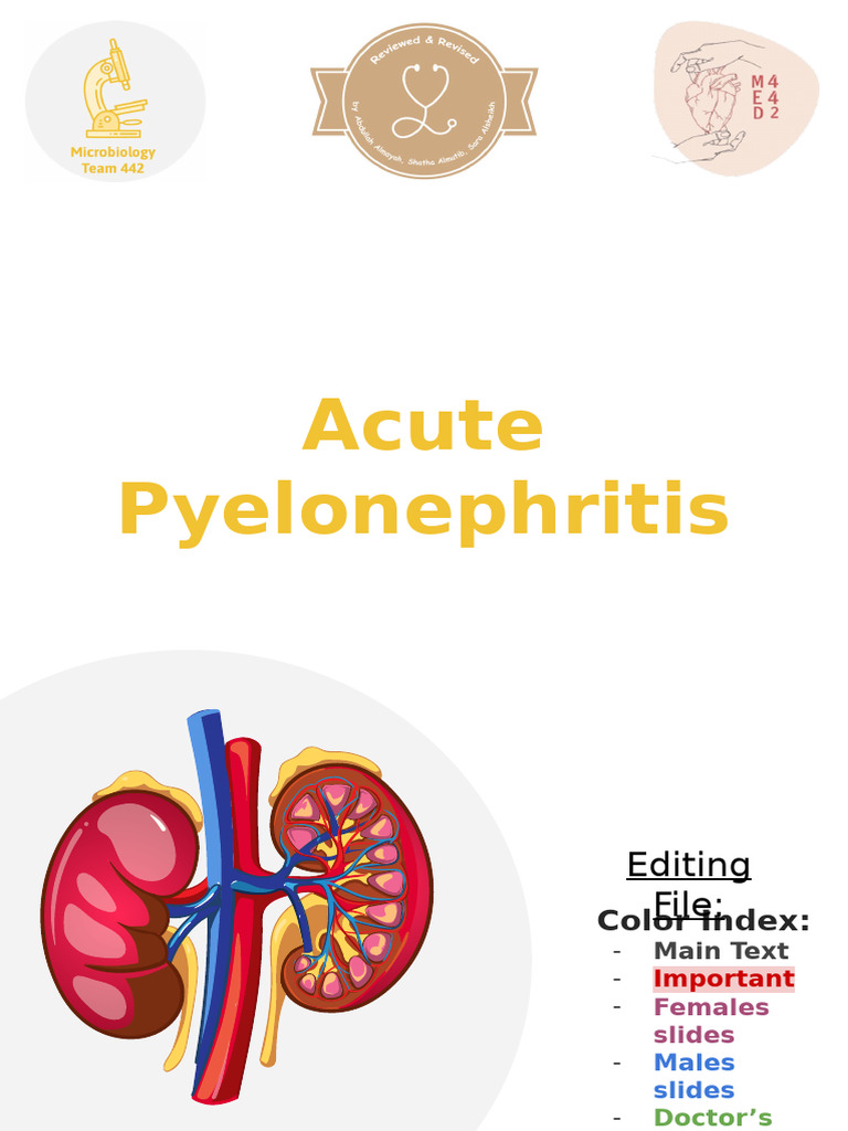 Acute Pyelonephritis Overview and Management | PDF | Urinary Tract ...