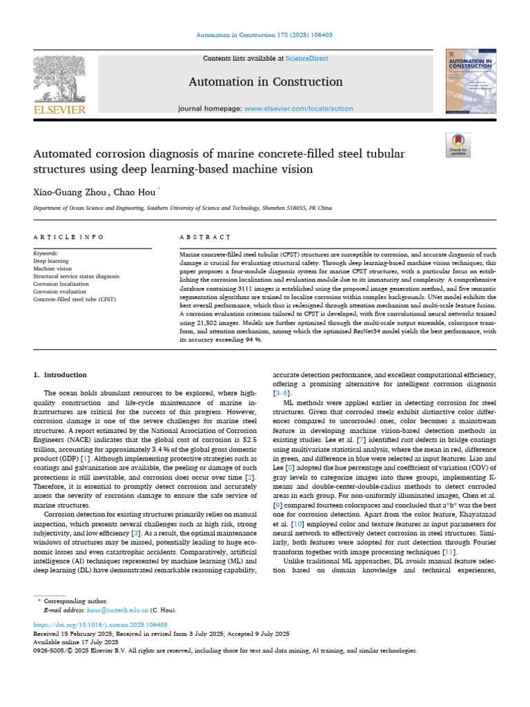 Deep Learning for Marine Corrosion Diagnosis | PDF | Image Segmentation ...