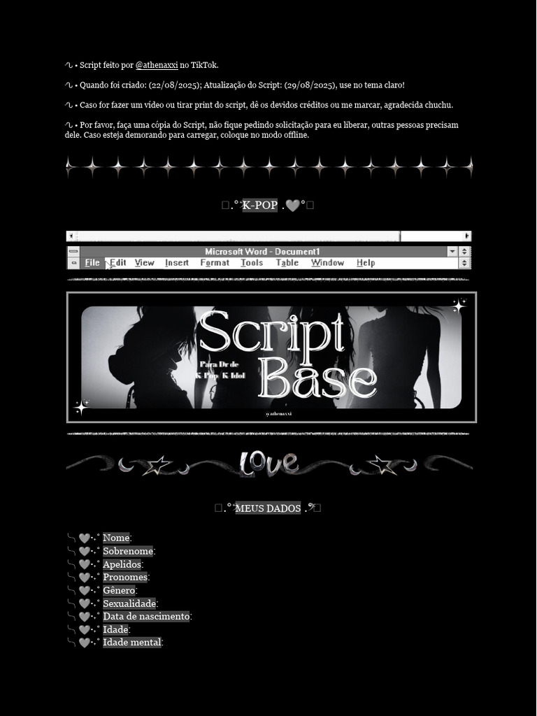 Script de Apresentação Pessoal K-POP | PDF | Quociente de inteligência ...