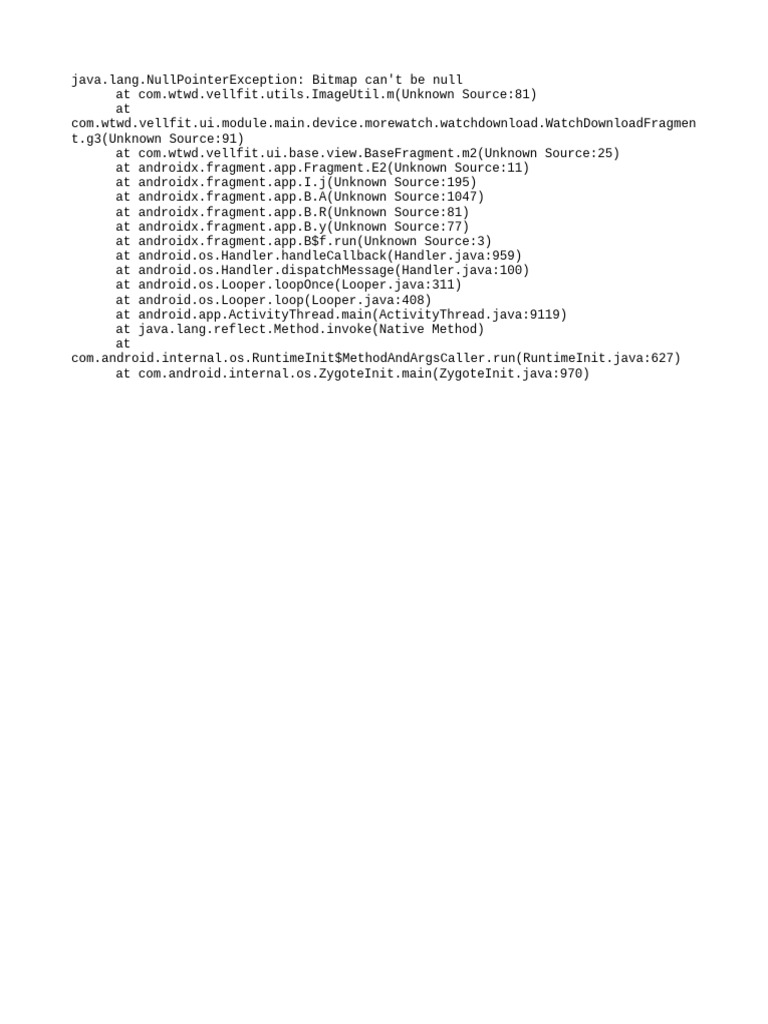 Java NullPointerException: Bitmap Issue | PDF