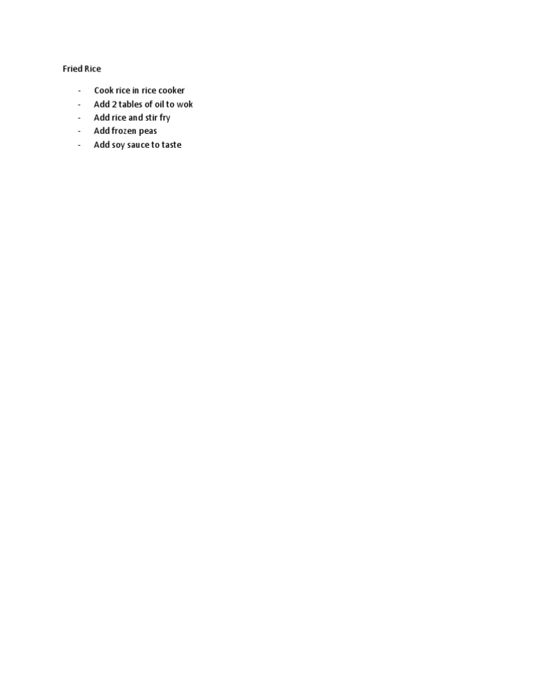 Fried Rice | PDF