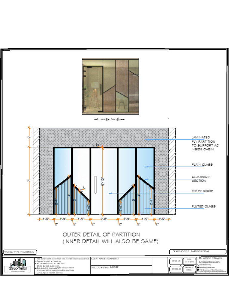 Residential Partition Detail Drawing | PDF