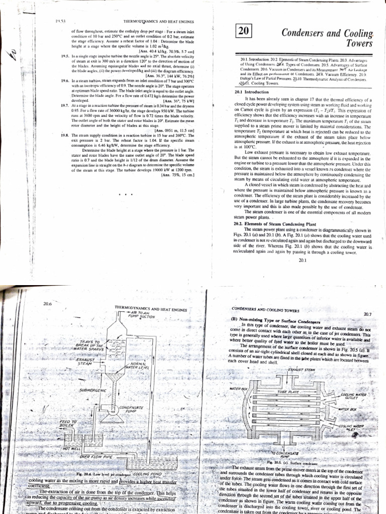 Steam Condensing Plant Overview | PDF | Turbine | Applied And ...
