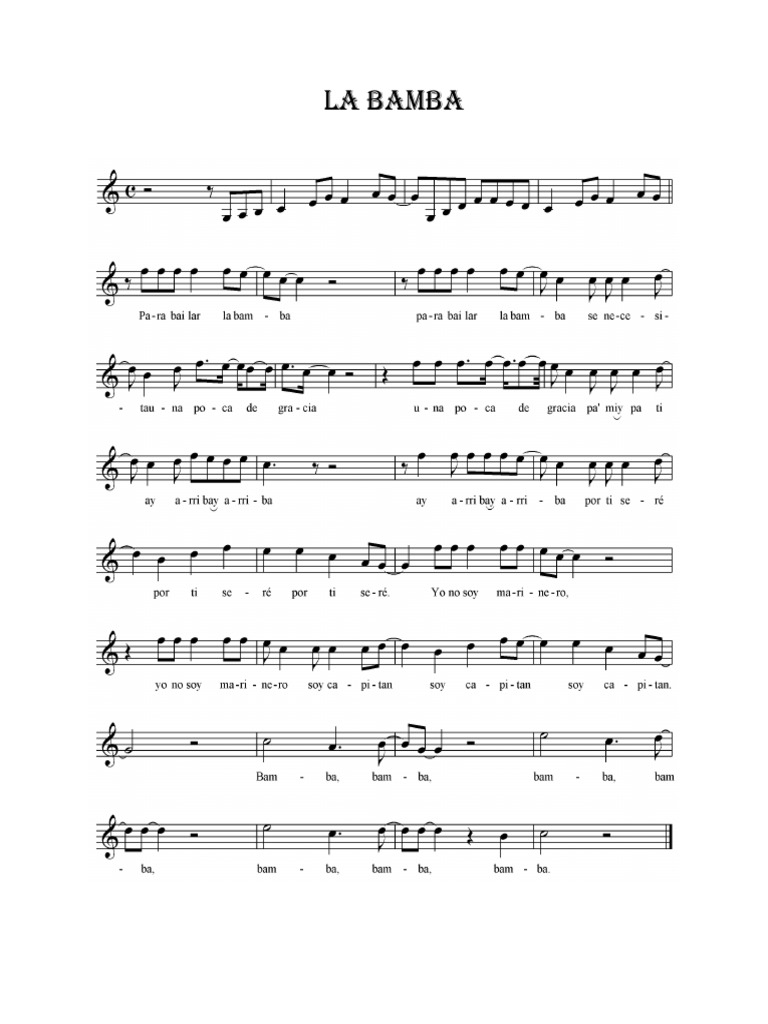 Estructura Musical de La Bamba | PDF