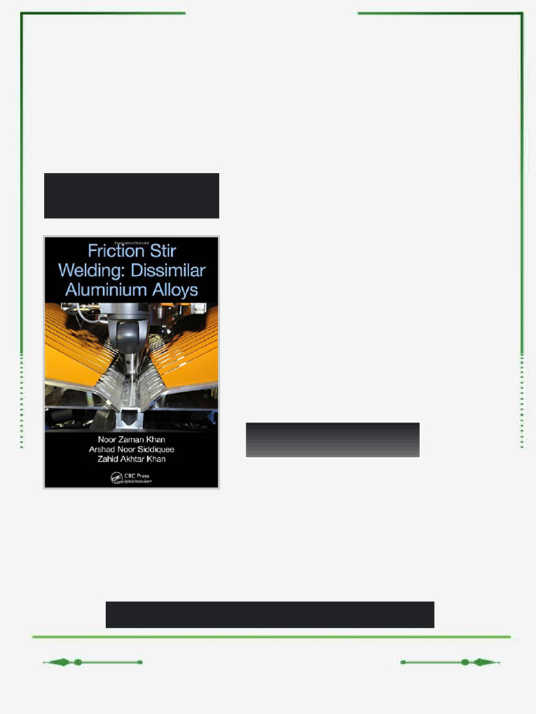 Friction Stir Welding : Dissimilar Aluminium Alloys First Edition Noor ...