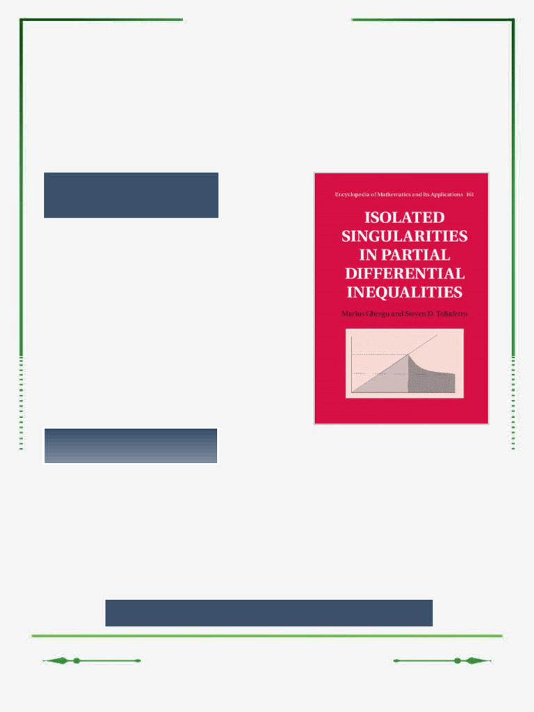 Isolated Singularities in Partial Differential Inequalities 1st Edition ...