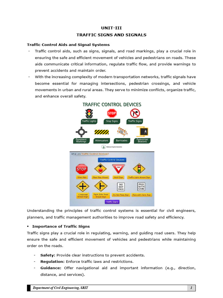 Traffic Signs and Signals Overview | PDF | Traffic | Intersection (Road)