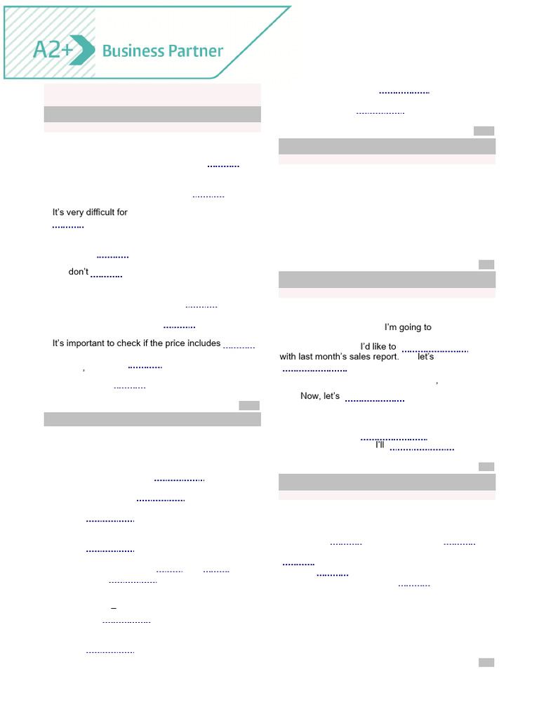 BP A2+ Tests Unit3 | PDF