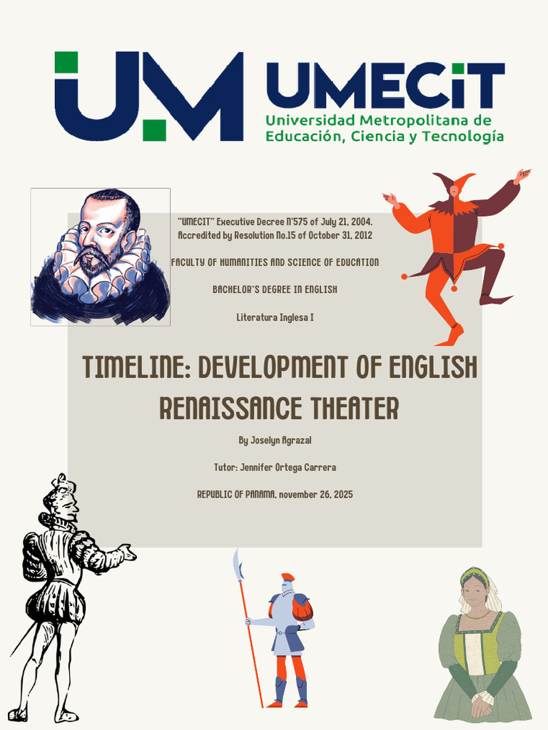 Timeline of English Renaissance Theater | PDF | Theatre | Performing Arts
