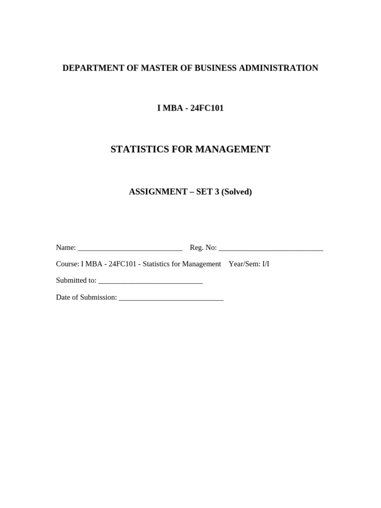 Statistics_Assignment_Solved_Set3(1) | PDF | Confidence Interval ...