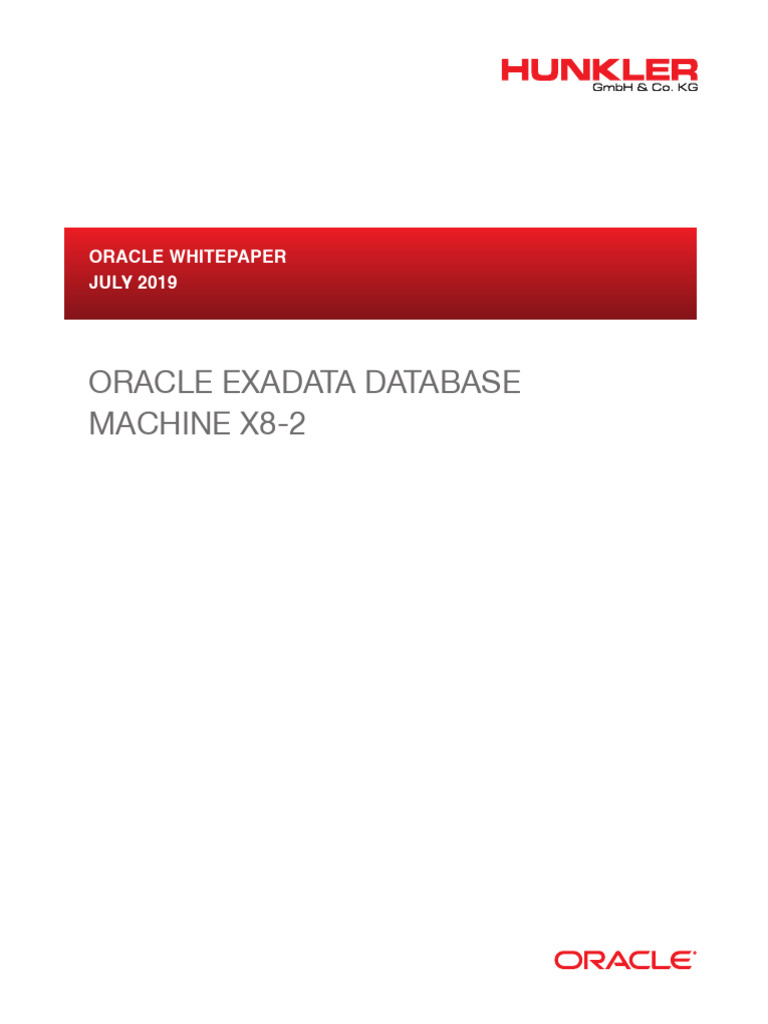 exadata-x8-2-ds-5444350-hunkler | PDF | Databases | Cache (Computing)