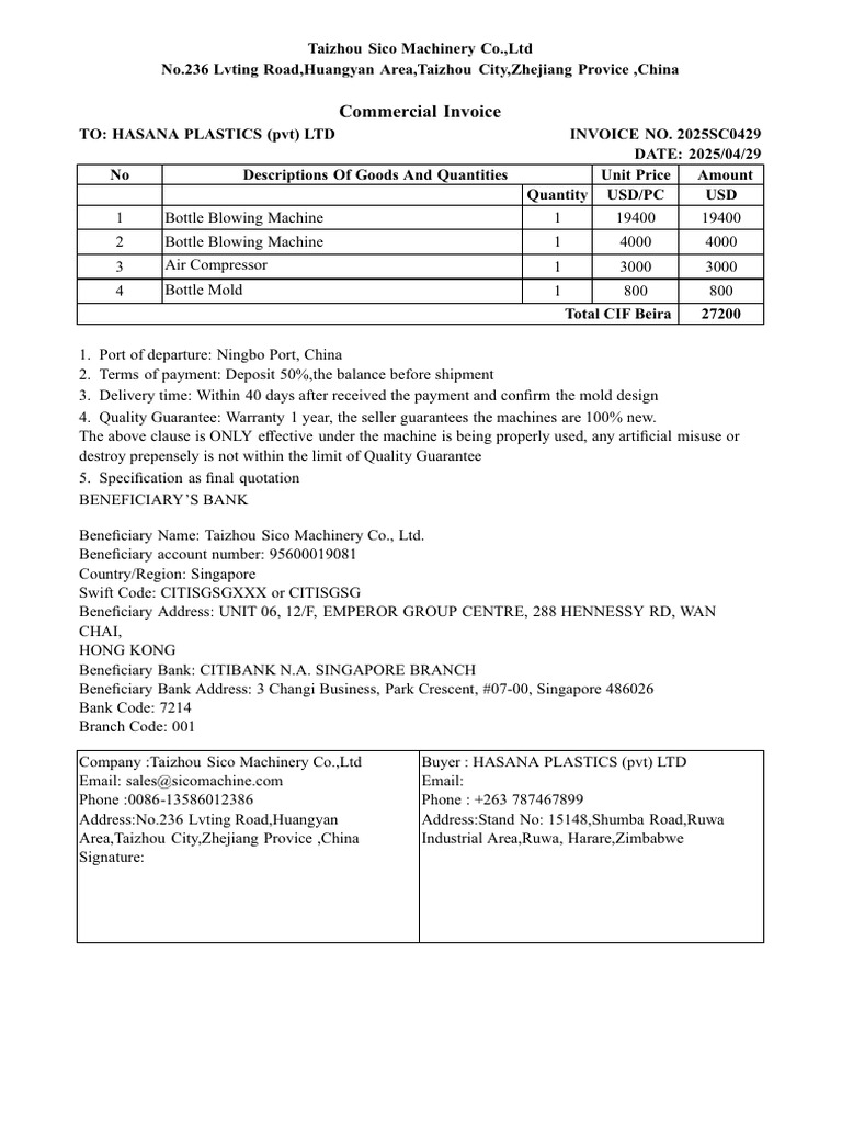 Commercial Invoice(1) | PDF