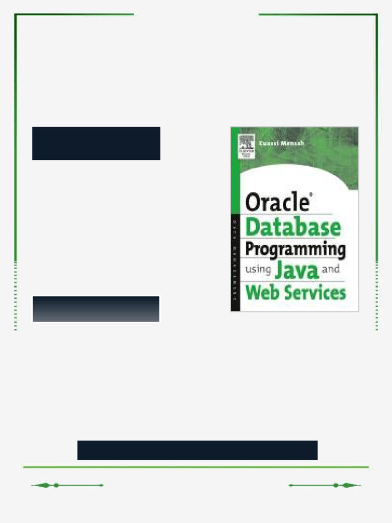 Oracle Database Programming using Java and Web Services 1st Edition ...