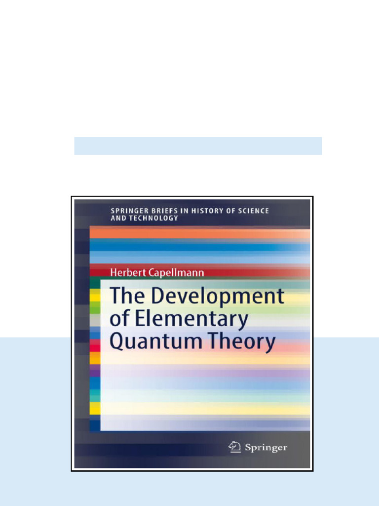 The Development Of Elementary Quantum Theory Capellmann Herbert online ...