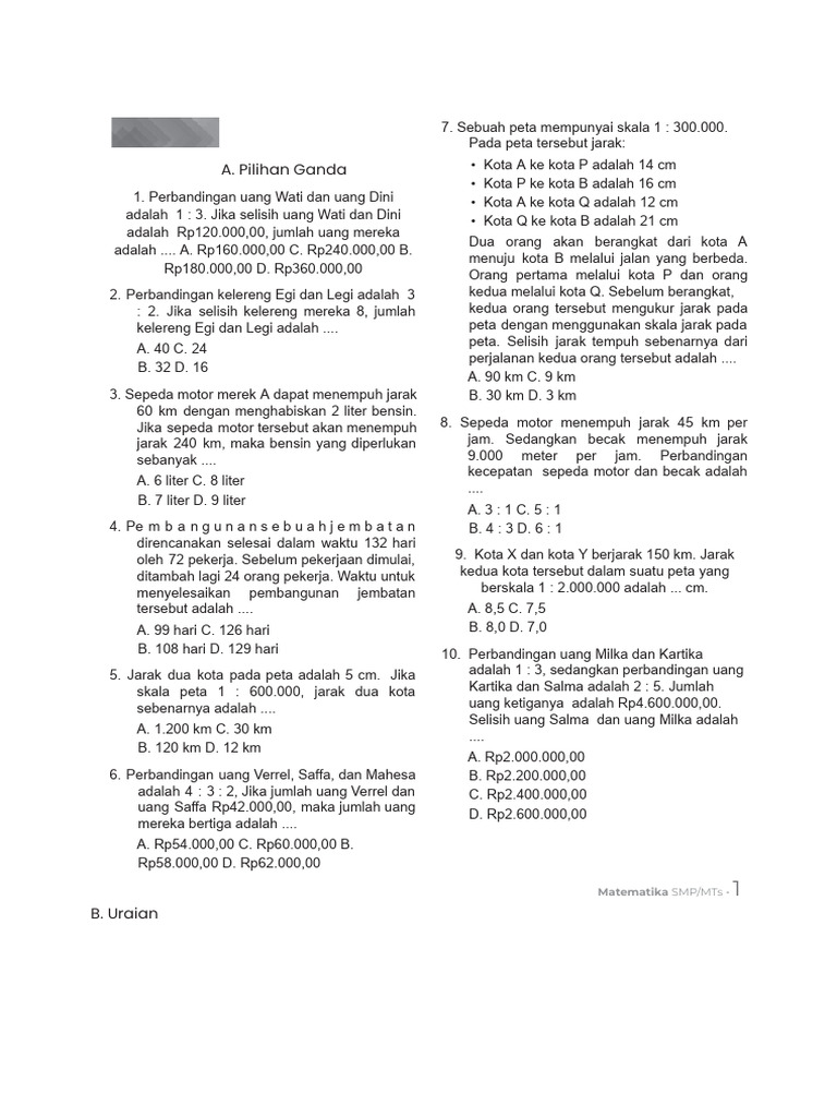 Latihan Soal Matematika SMP/MTs | PDF