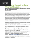 Download Instructional Materials for Early Childhood Education by Mark Charle Mana SN97387473 doc pdf