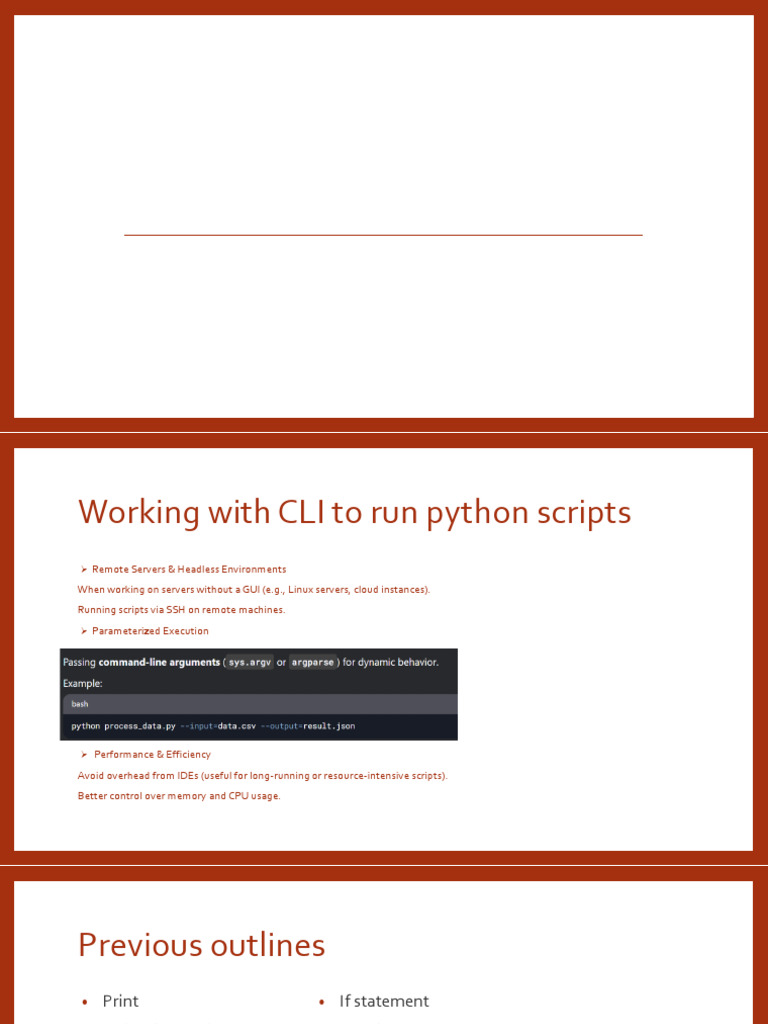 Running Python Scripts via CLI | PDF