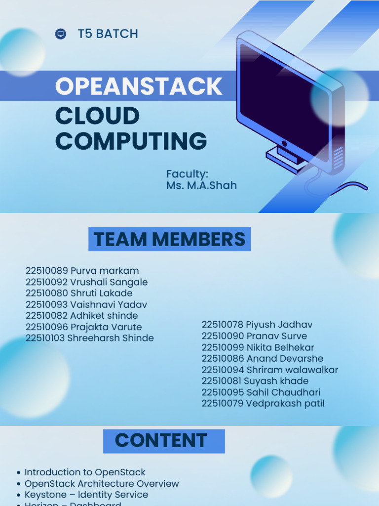 T5 CC ISE2 Openstack | PDF | Open Stack | Computer Network