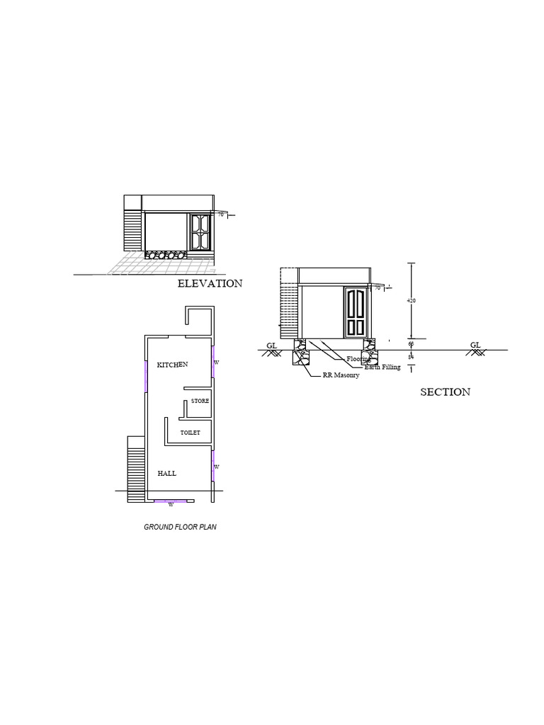 Ground Floor Plan Layout Details | PDF