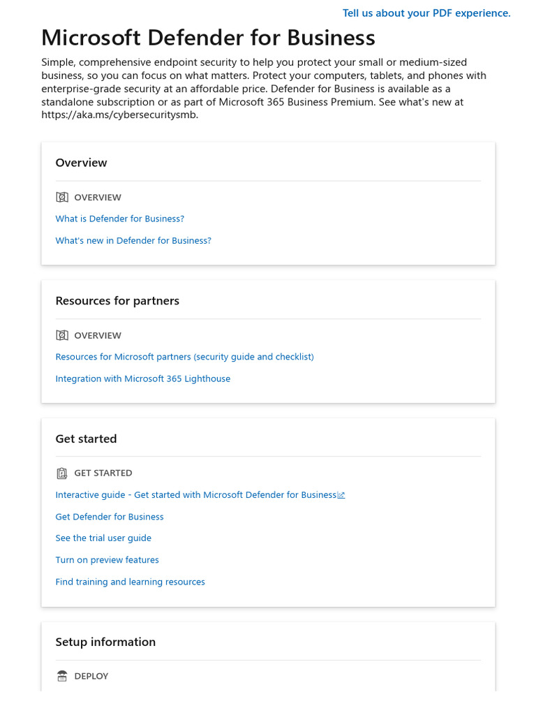 Microsoft Defender for Business Overview | PDF | Computer Security ...