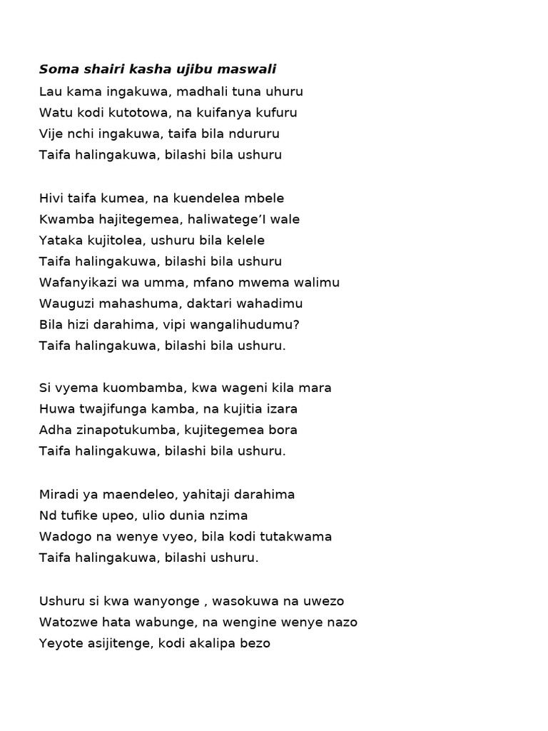 ushairi 19 | PDF