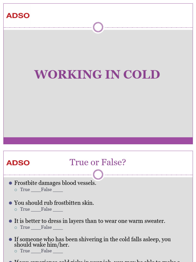 23.12.2025.working in Cold-Training | PDF | Hypothermia | Diseases And ...