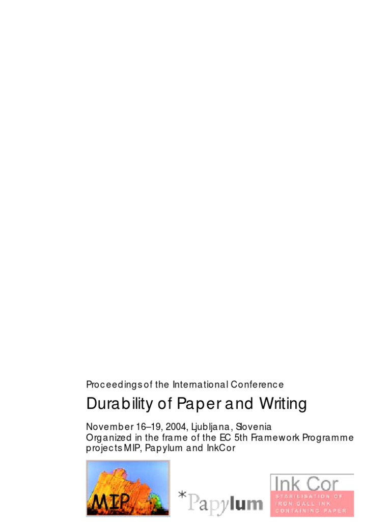 Durability of Paper and Writing | PDF | Ink | Biodegradation