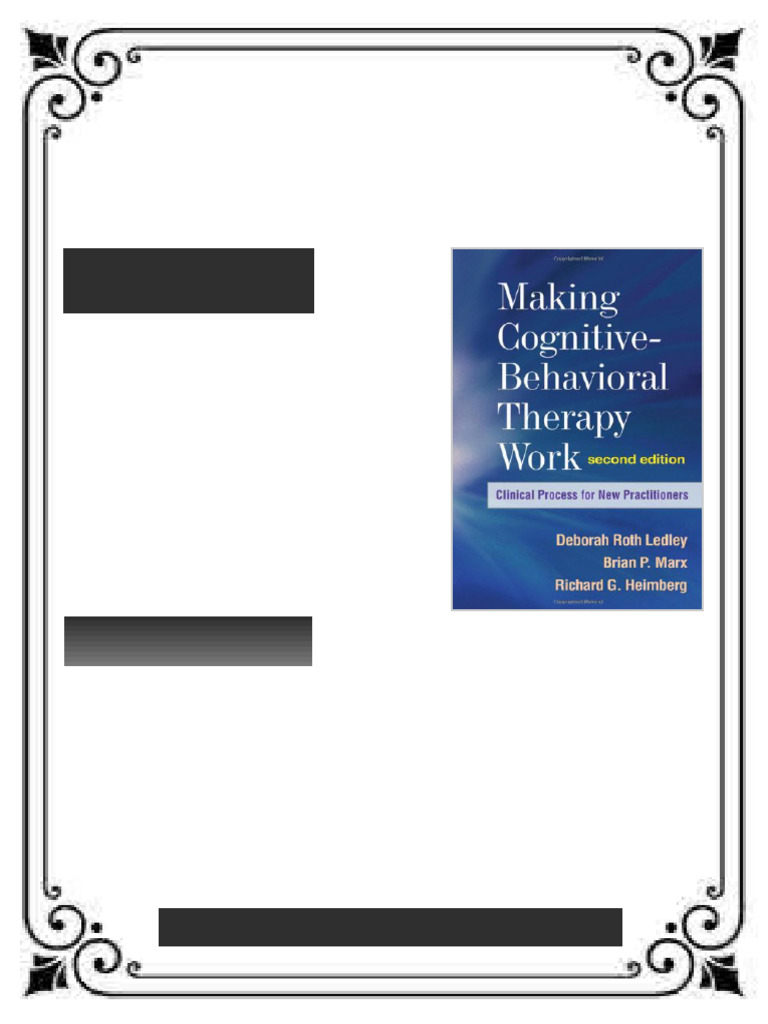 Making Cognitive Behavioral Therapy Work Clinical Process for New ...