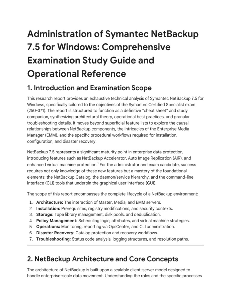 NetBackup 7.5 Admin Cheat Sheet | PDF | Windows Registry | Backup
