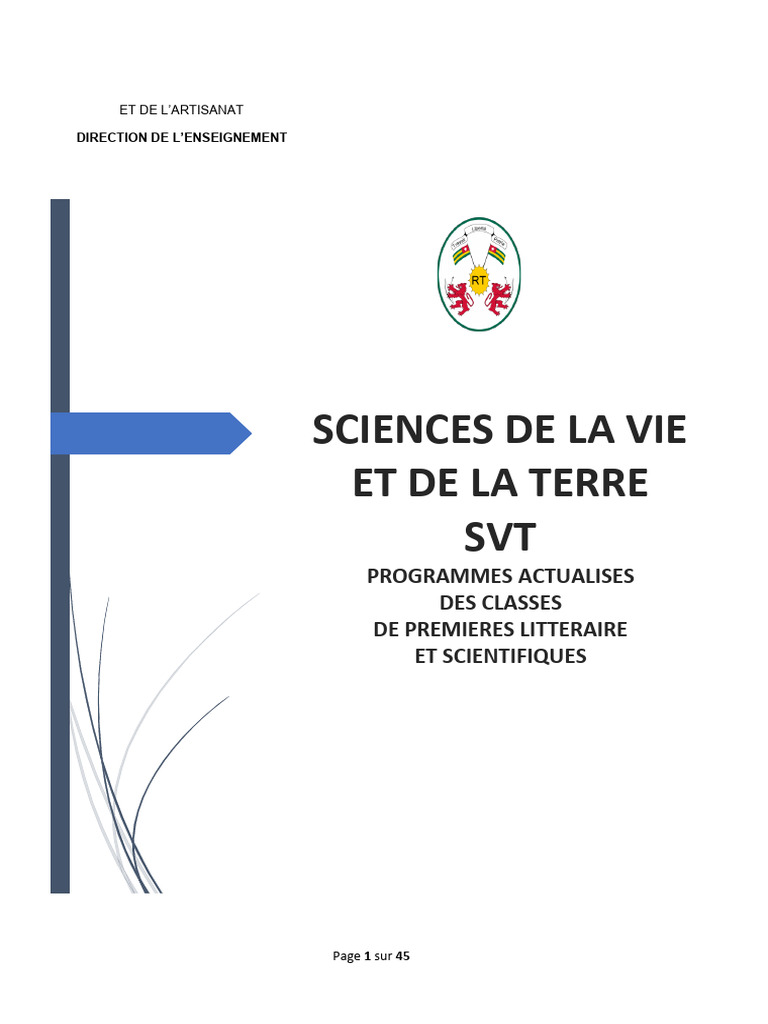 Programmes SVT pour Classes de Première | PDF | Chromosome | Cellule ...